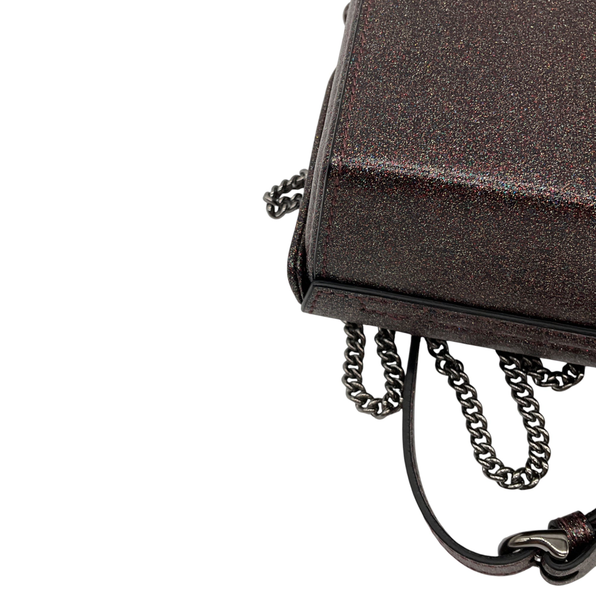 Mark Cross Glitter Multi Metallic Grace Mini Box Bag