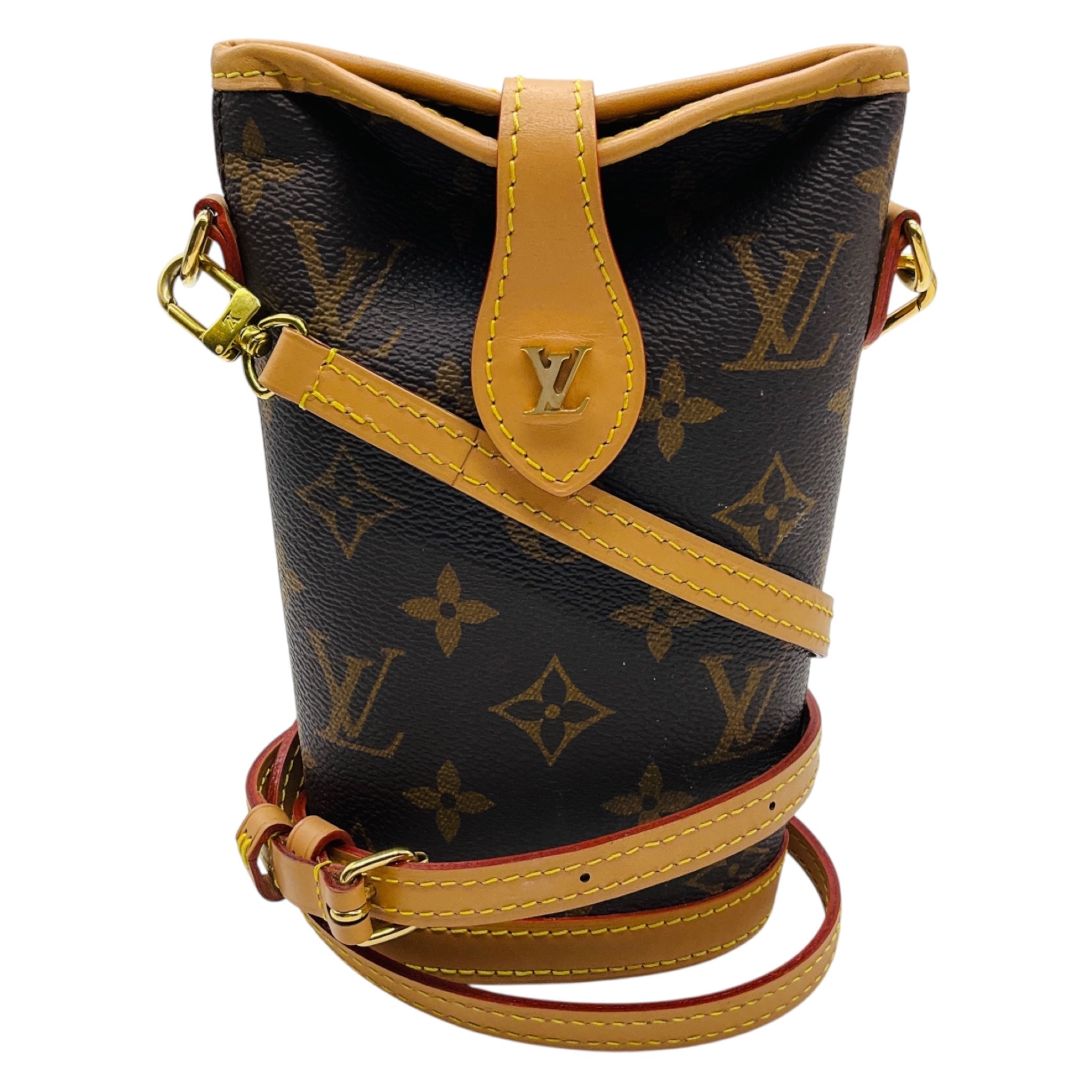 Louis Vuitton Brown Monogram Canvas Fold Me Pouch Handbag
