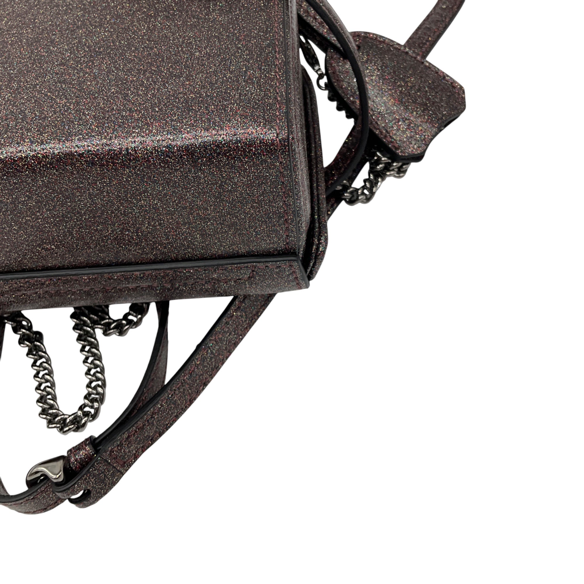 Mark Cross Glitter Multi Metallic Grace Mini Box Bag