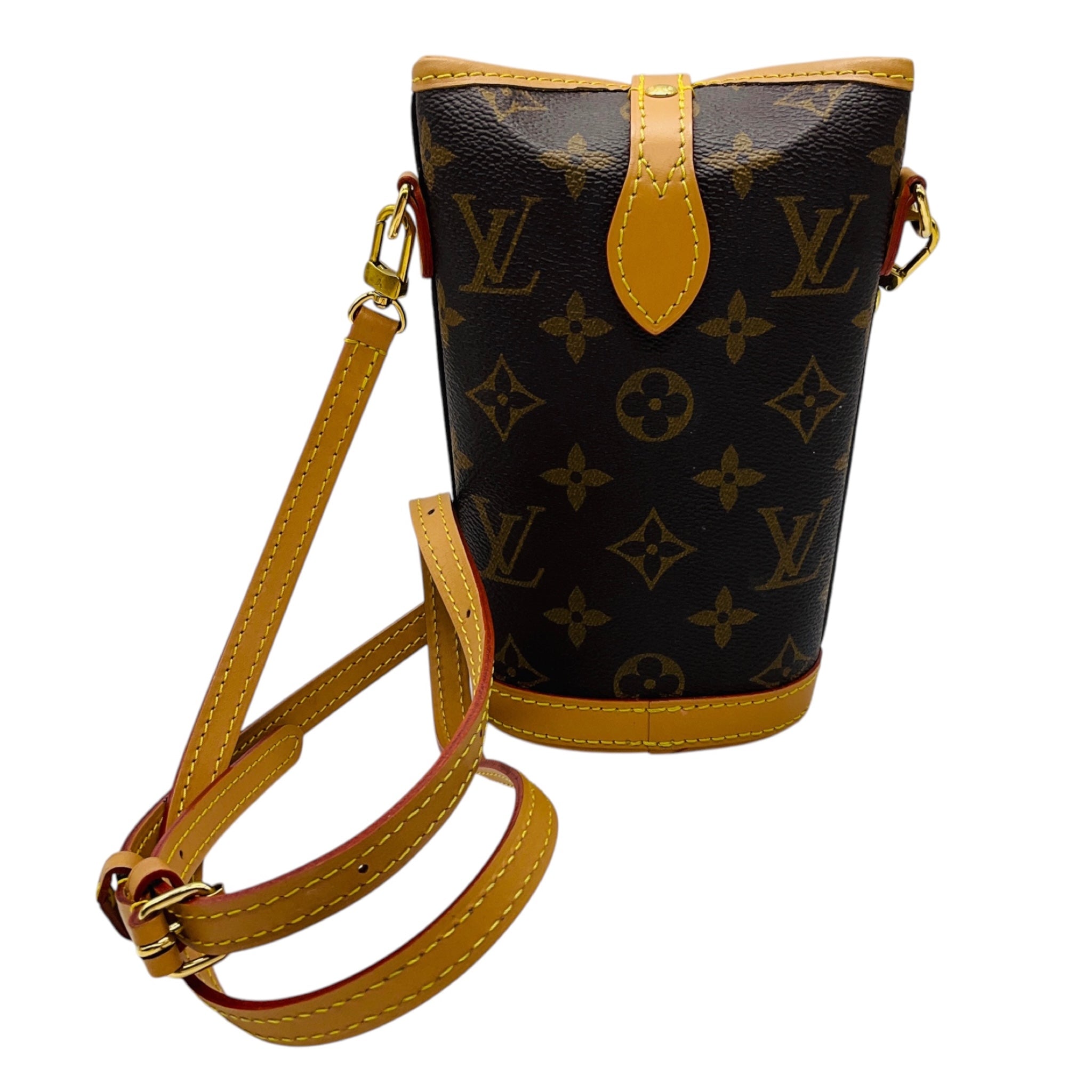 Louis Vuitton Brown Monogram Canvas Fold Me Pouch Handbag