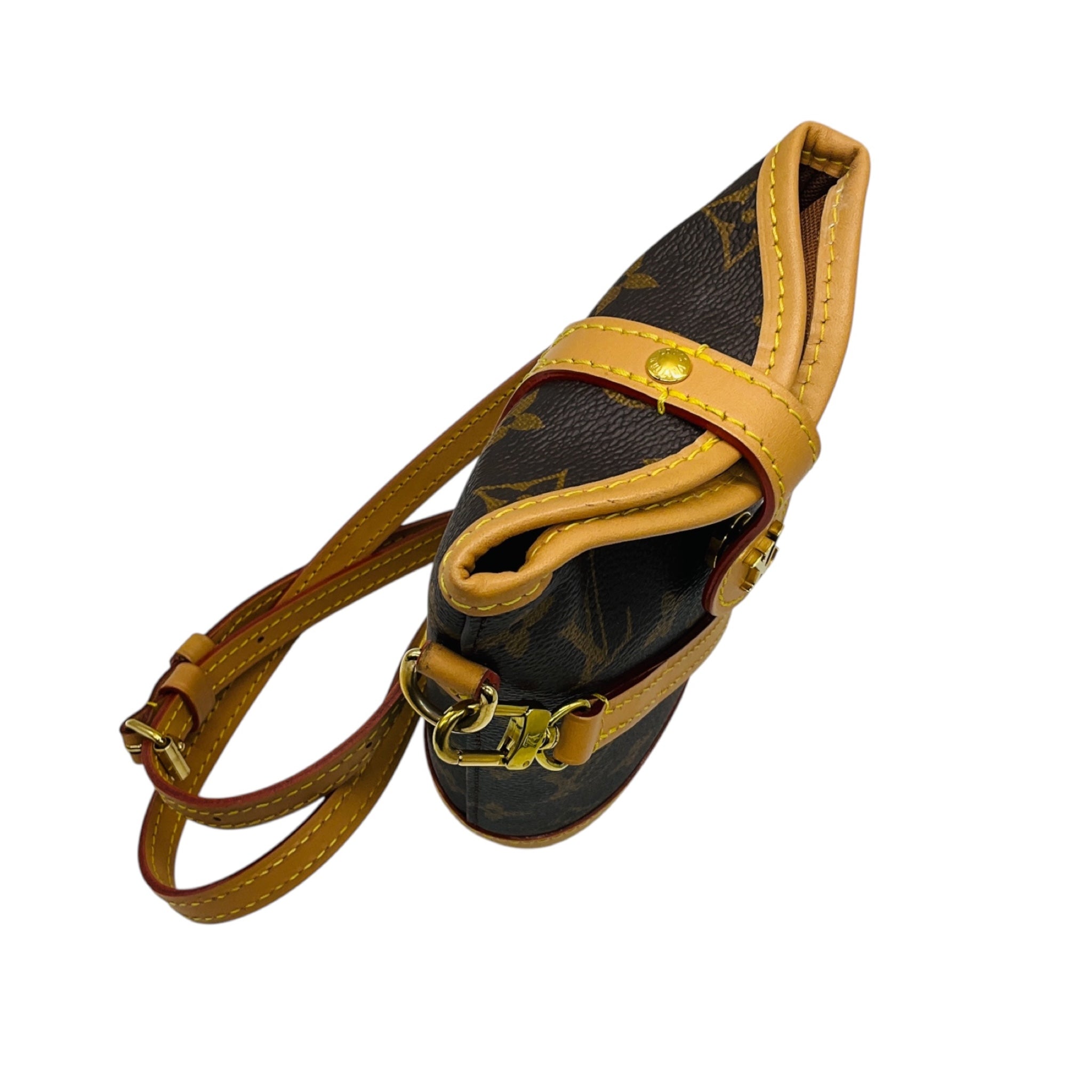Louis Vuitton Brown Monogram Canvas Fold Me Pouch Handbag