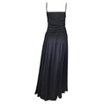 Load image into Gallery viewer, Rochas Black Long Silk Satin Bustier Dress
