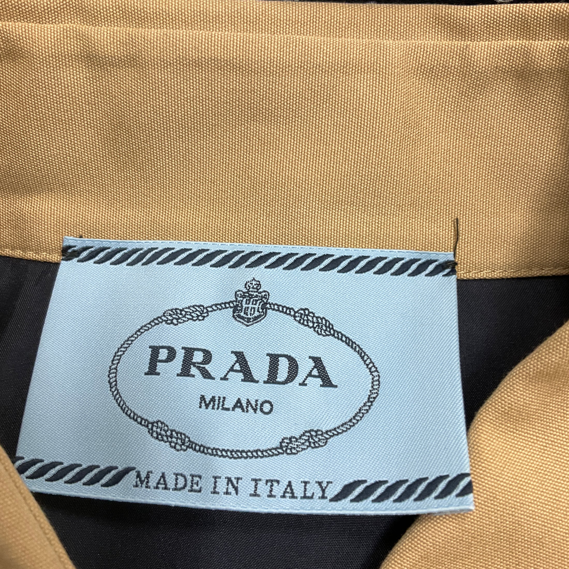Prada Navy Blue Polka Dot Georgette Dress