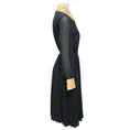 Load image into Gallery viewer, Prada Navy Blue Polka Dot Georgette Dress
