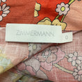 Load image into Gallery viewer, Zimmermann Orange Multi Floral Printed Linen Wrap Midi Dress
