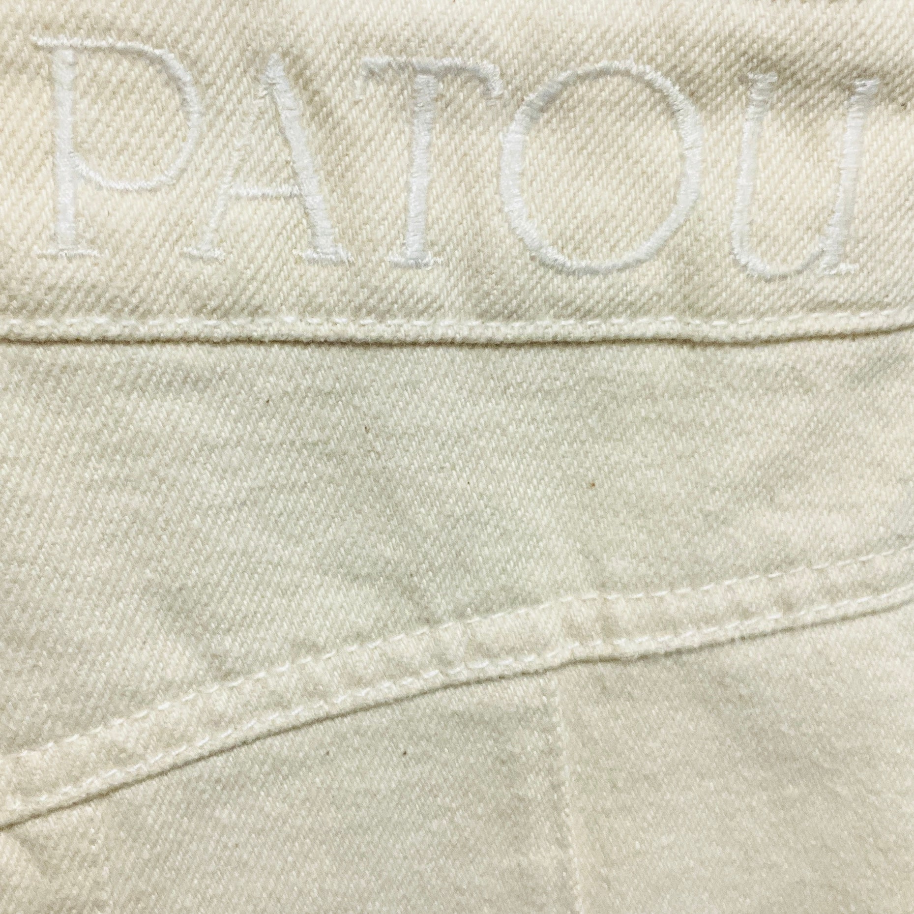 Patou Ivory Regenerated Cotton Denim Flare Jeans