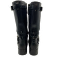Load image into Gallery viewer, Prada Black Leather Belted Moto Boots
