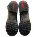 Load image into Gallery viewer, Prada Black Leather Belted Moto Boots
