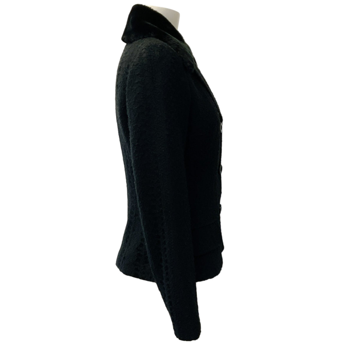 Dolce & Gabbana Vintage Black Wool Boucle Jacket