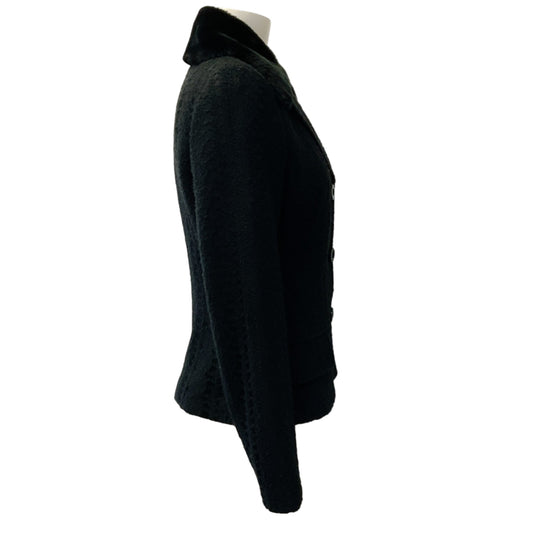 Dolce & Gabbana Vintage Black Wool Boucle Jacket