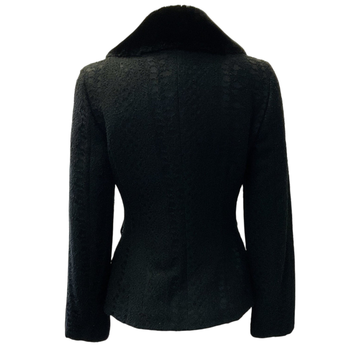Dolce & Gabbana Vintage Black Wool Boucle Jacket