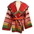 Load image into Gallery viewer, Pendleton Red Multi Striped Wool Jacket with Belt
