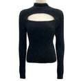 Load image into Gallery viewer, Isabel Marant Etoile Black Mayers Cut-Out Detail Faux Fur Pullover Sweater
