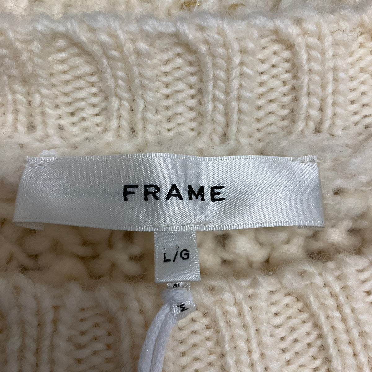 Frame Cream Multi Textured Stripe Sweater
