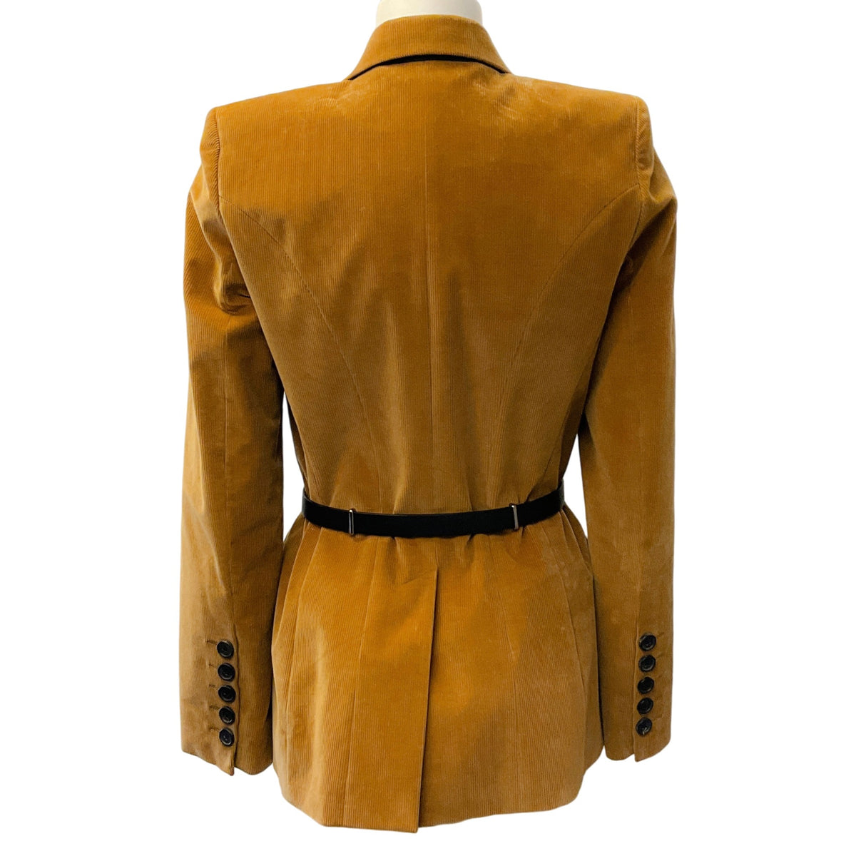 Barbara Bui Camel Cotton Corduroy Belted Blazer