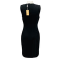 Load image into Gallery viewer, Michael Kors Black Jersey Leather Sheath Dress
