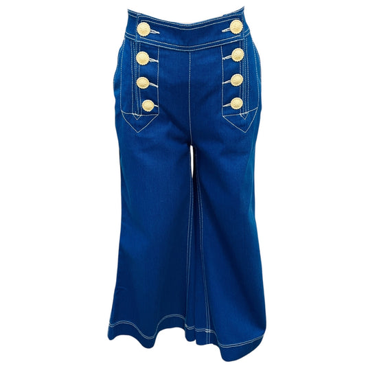 Zimmermann Regatta Blue High Tide Kick Flare Sailor Jeans