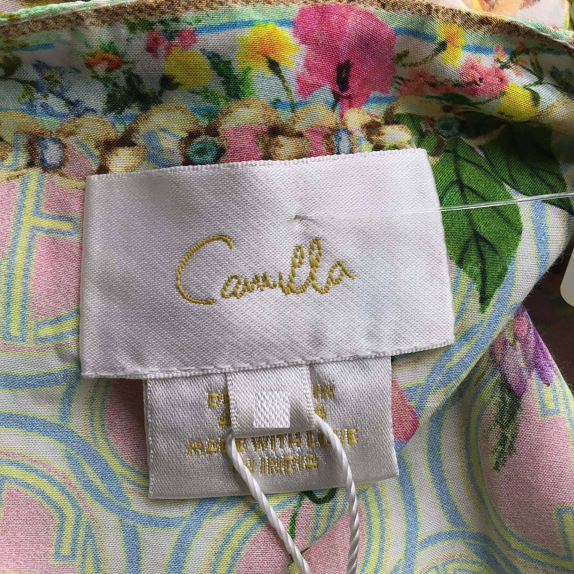 Camilla Multicolored Sunlight Symphony Blouson Flared Dress
