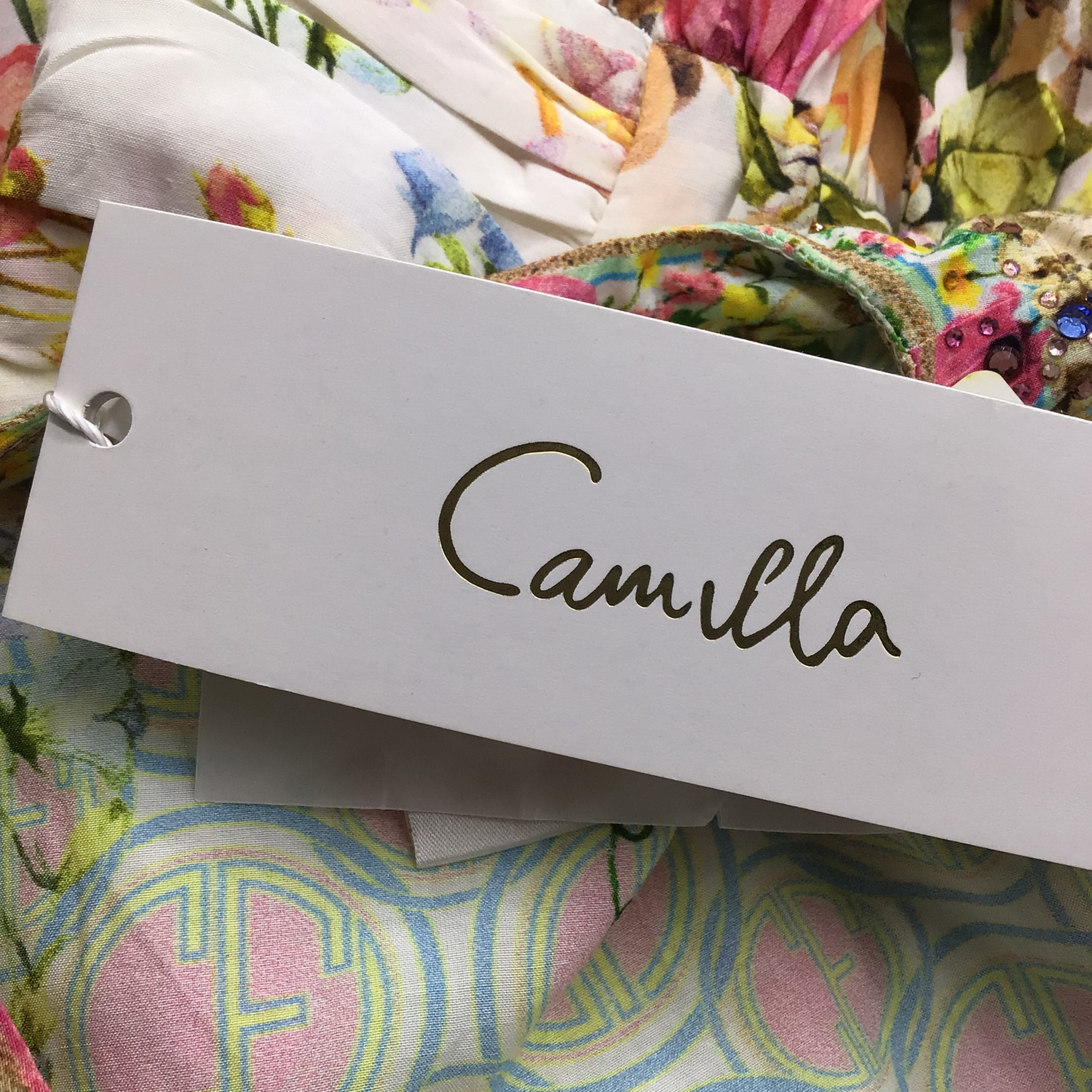 Camilla Multicolored Sunlight Symphony Blouson Flared Dress