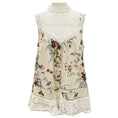 Load image into Gallery viewer, Zimmermann Ivory Multi Lace Trimmed Sleeveless Floral Top
