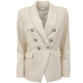 Load image into Gallery viewer, Veronica Beard Ivory Faux Leather Dickey Jacket
