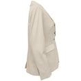 Load image into Gallery viewer, Veronica Beard Ivory Faux Leather Dickey Jacket
