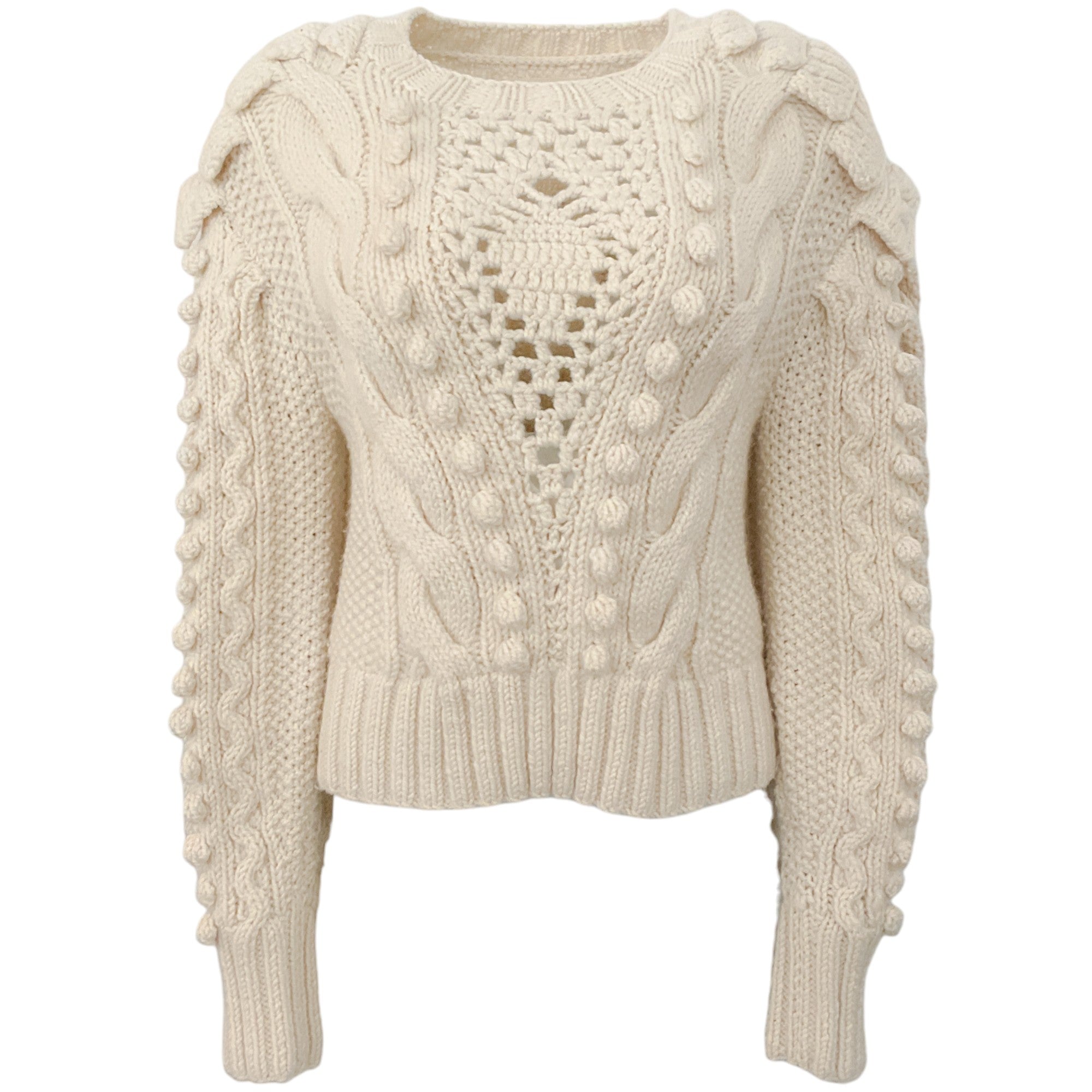 Ulla Johnson Ivory Wool Long Sleeve Sweater