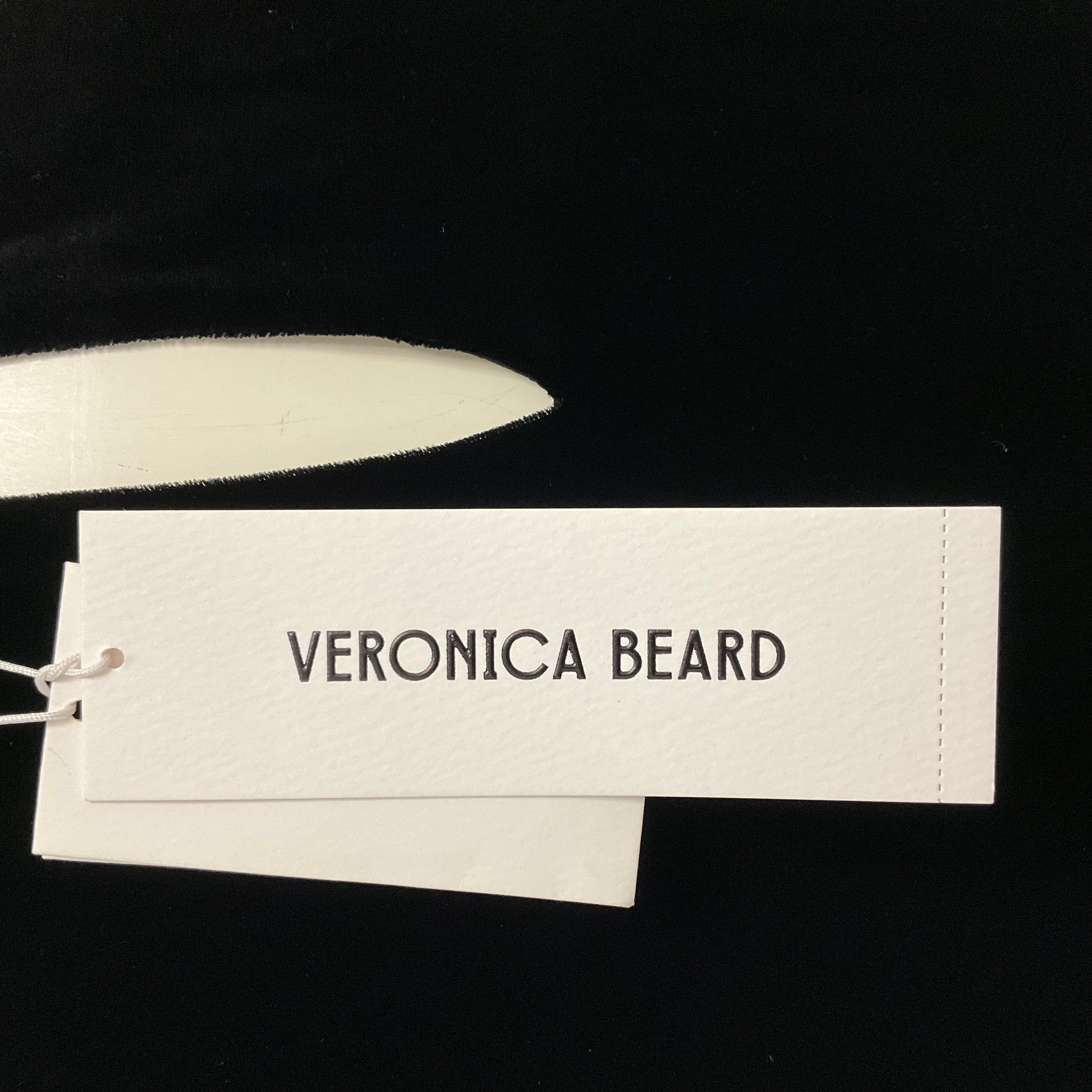 Veronica Beard Black Tristana Stretch Velvet Midi Dress