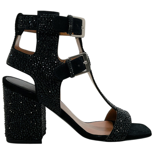Laurence Dacade Black Strass Sandra Sandals