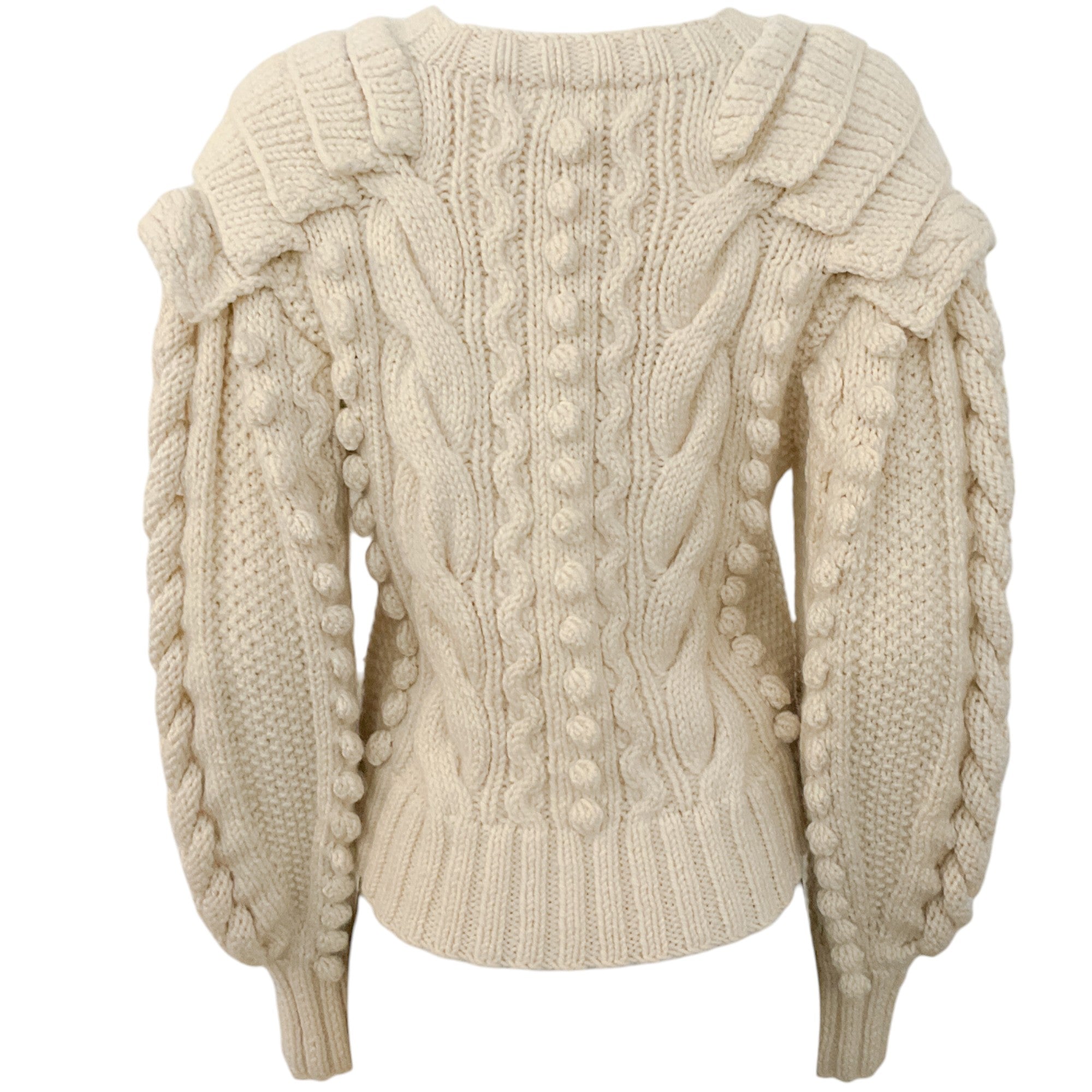 Ulla Johnson Ivory Wool Long Sleeve Sweater