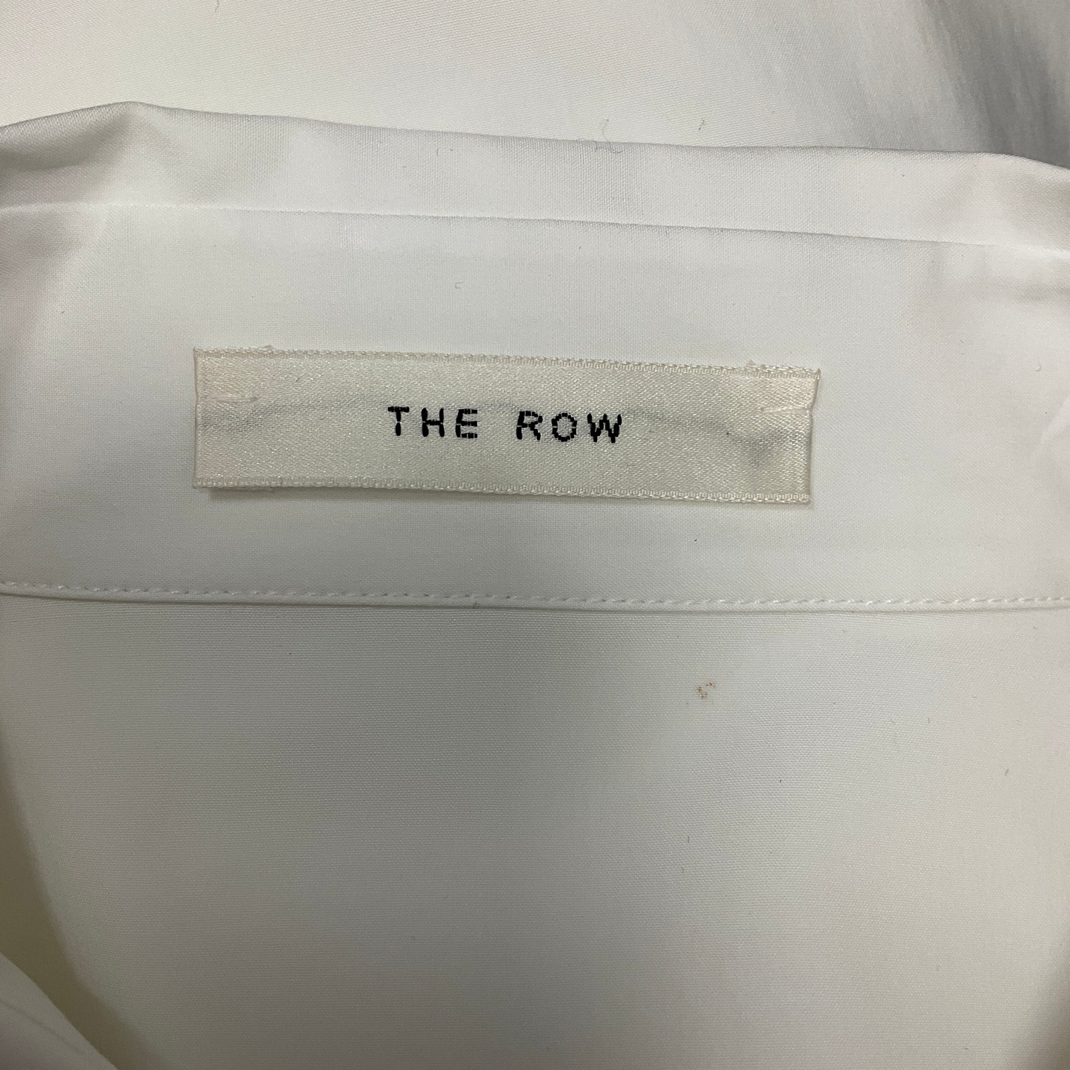 The Row Eggshell Xarlie Button Up Long Shirt