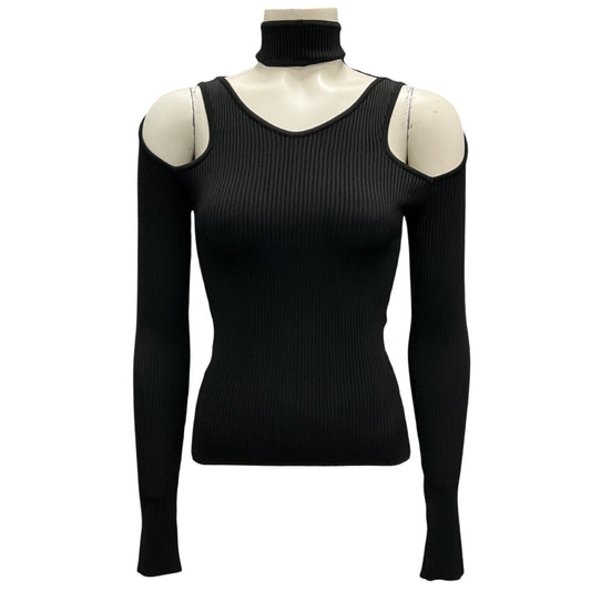 Coperni Black Cut-Out Detail Ribbed Knit Top