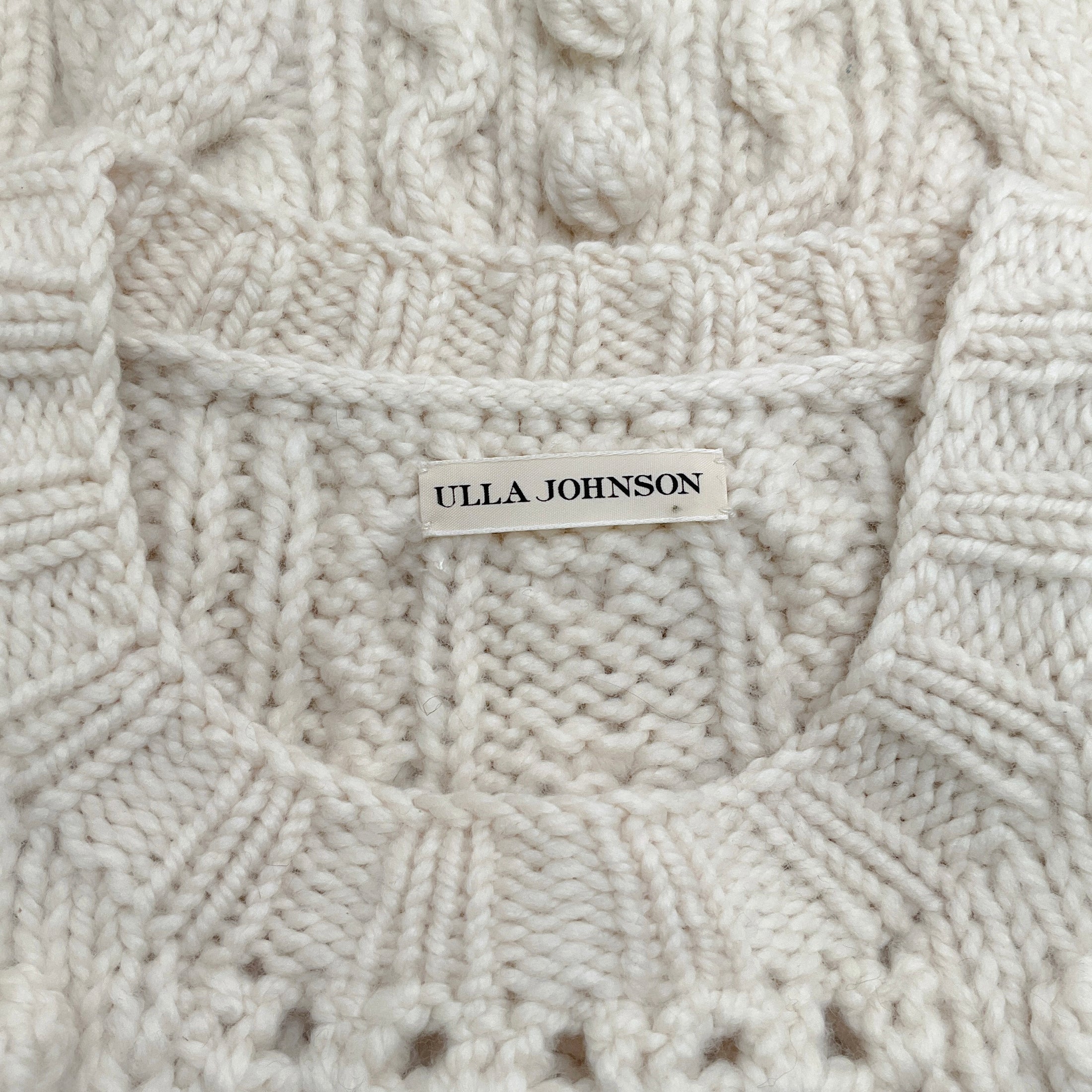 Ulla Johnson Ivory Wool Long Sleeve Sweater