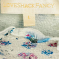 Load image into Gallery viewer, LoveShackFancy White / Blue / Pink Multi Floral Printed Smocked Long Sleeved Cotton Midi Dress
