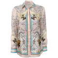 Load image into Gallery viewer, Roberto Cavalli Pink / Aqua Silk Printed Blouse
