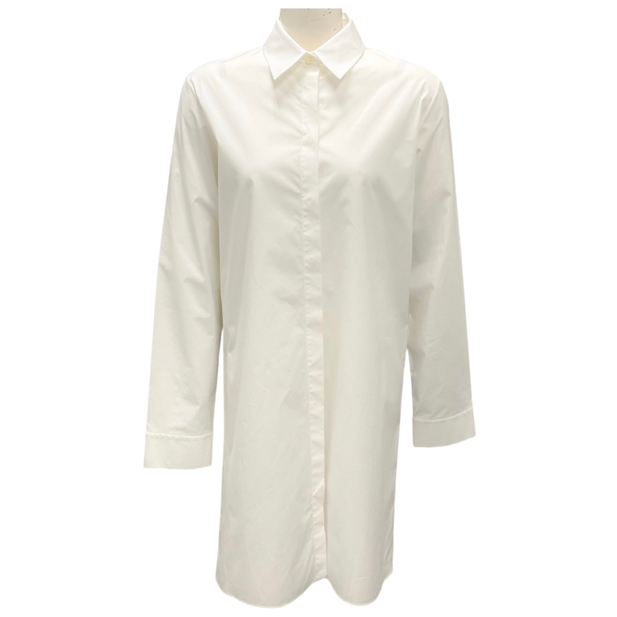 The Row Eggshell Xarlie Button Up Long Shirt