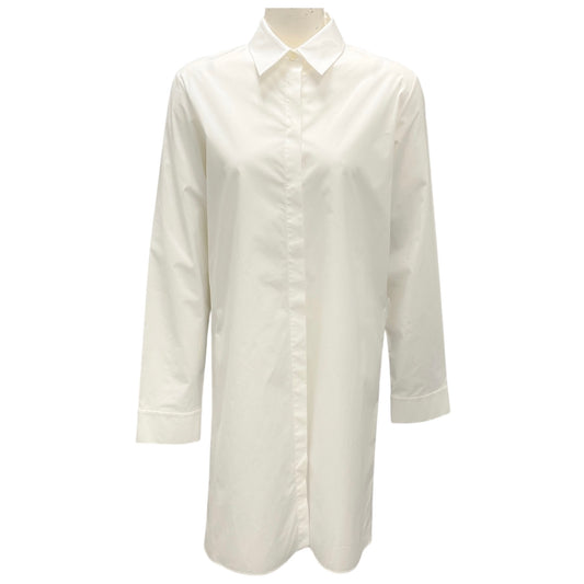 The Row Eggshell Xarlie Button Up Long Shirt