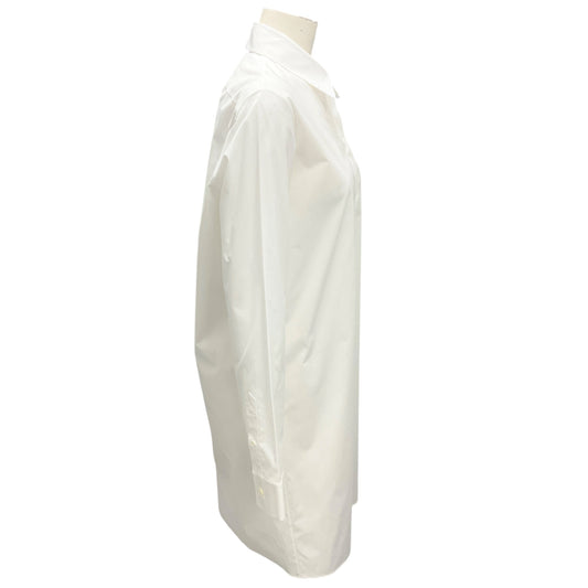 The Row Eggshell Xarlie Button Up Long Shirt