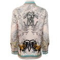 Load image into Gallery viewer, Roberto Cavalli Pink / Aqua Silk Printed Blouse
