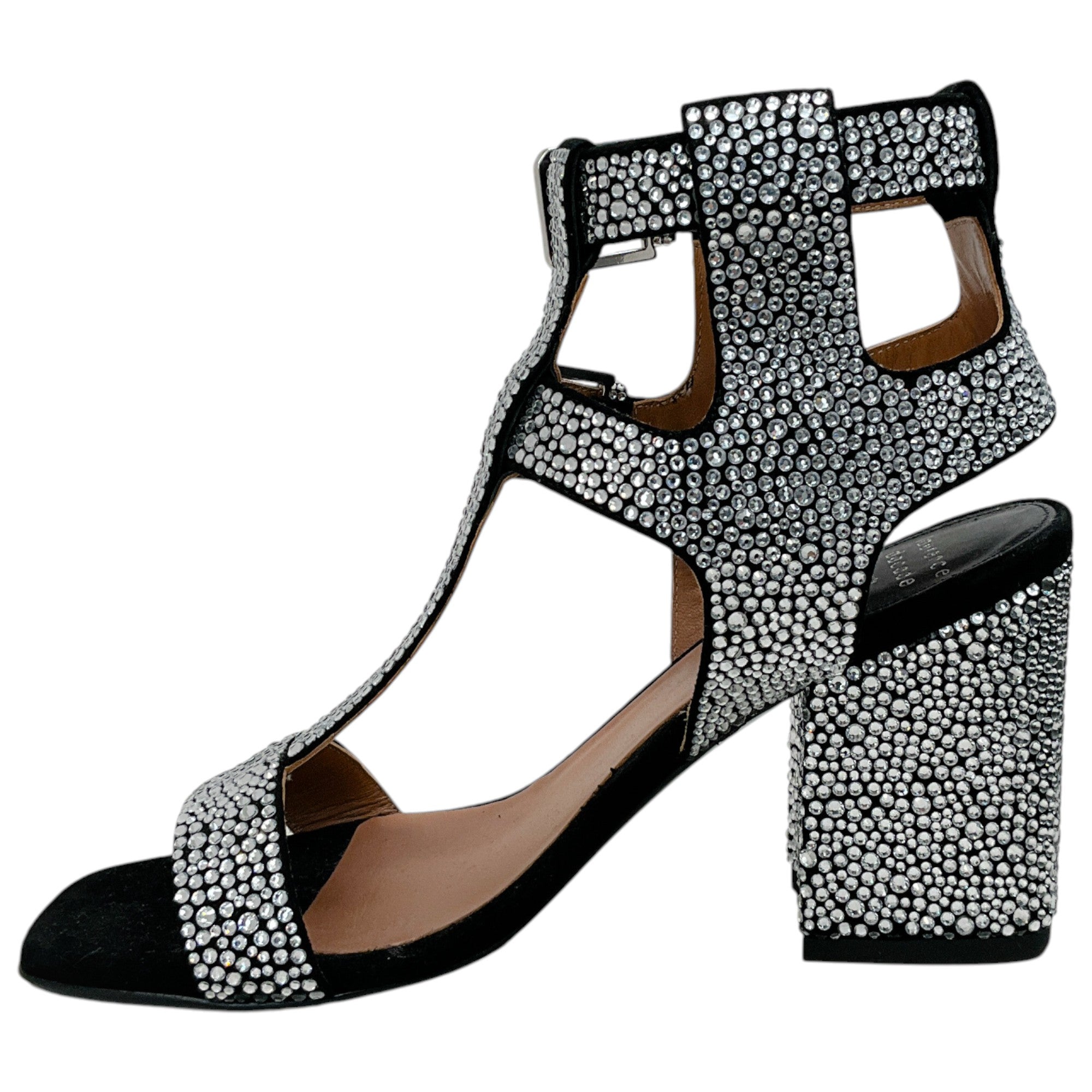 Laurence Dacade Silver Strass Sandra Sandals