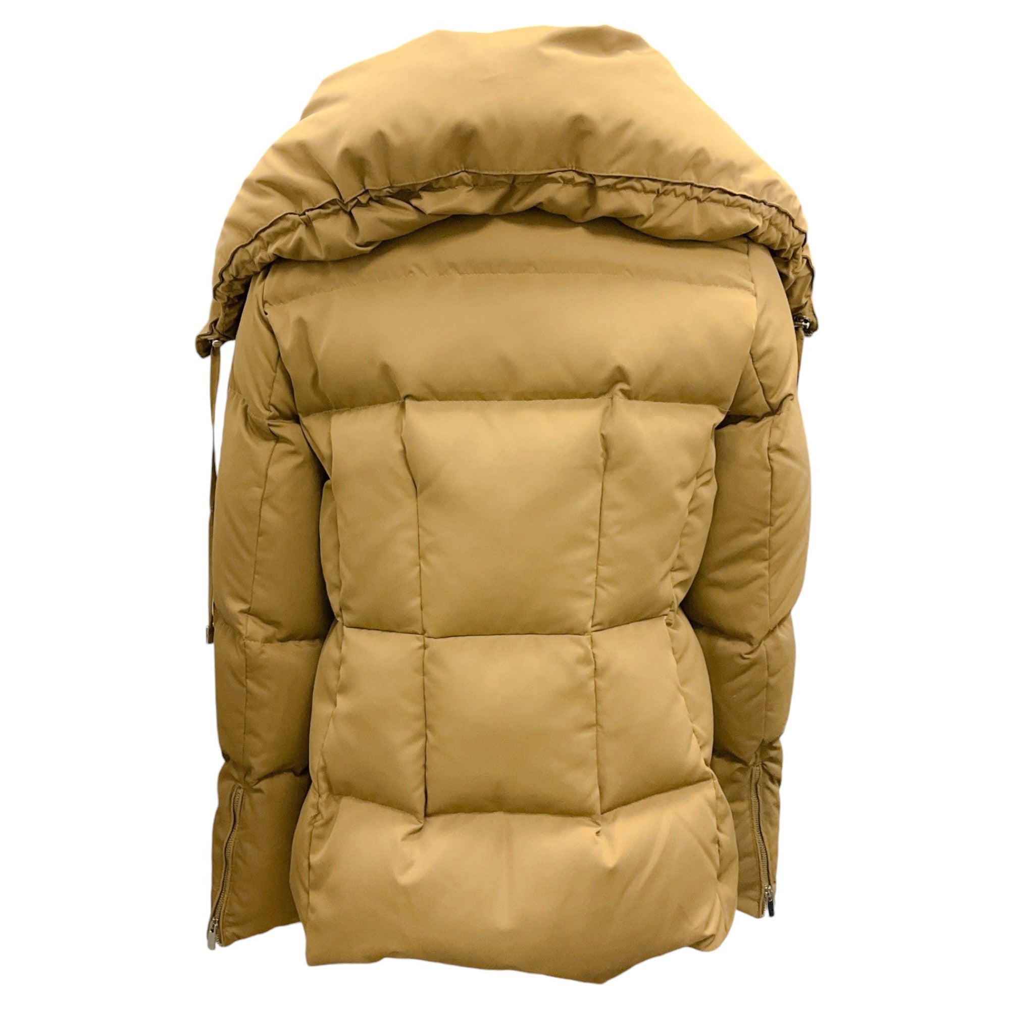 Malej Cinnamon Quilted Full Zip Puffer Jacket