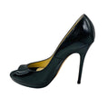 Load image into Gallery viewer, Jimmy Choo Black Patent Leather Open Toe Pumps
