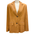 Load image into Gallery viewer, Malej Camel Two-Button Cotton Blazer
