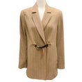 Load image into Gallery viewer, Malej Sand Pinstriped Wool Blazer
