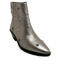 Load image into Gallery viewer, Zadig & Voltaire Silver Metallic Booties with Star Studs
