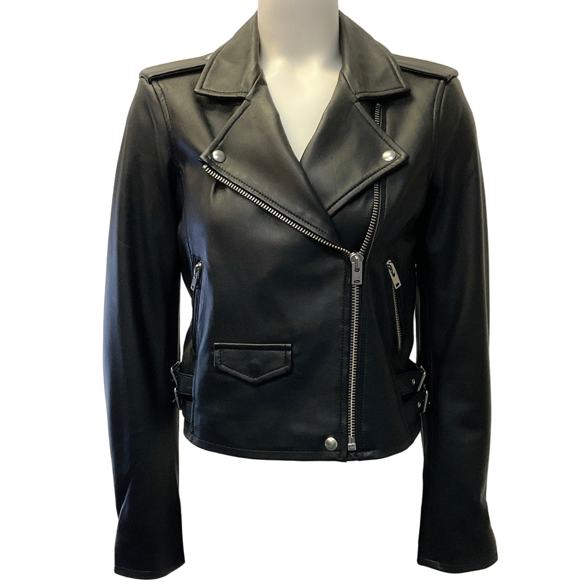 Iro Black Leather Moto Jacket
