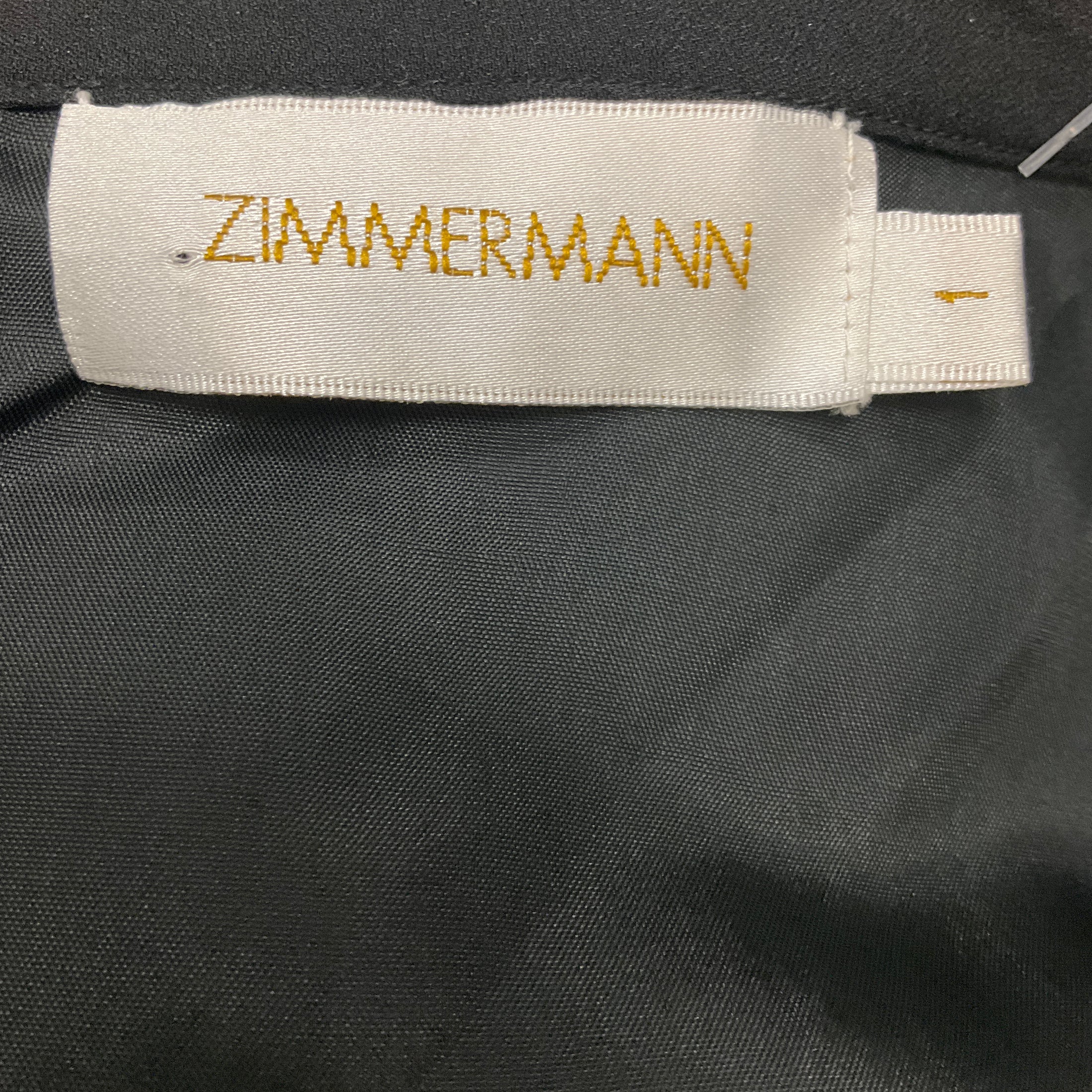 Zimmermann Black / Yellow Multi Floral Silk Skirt