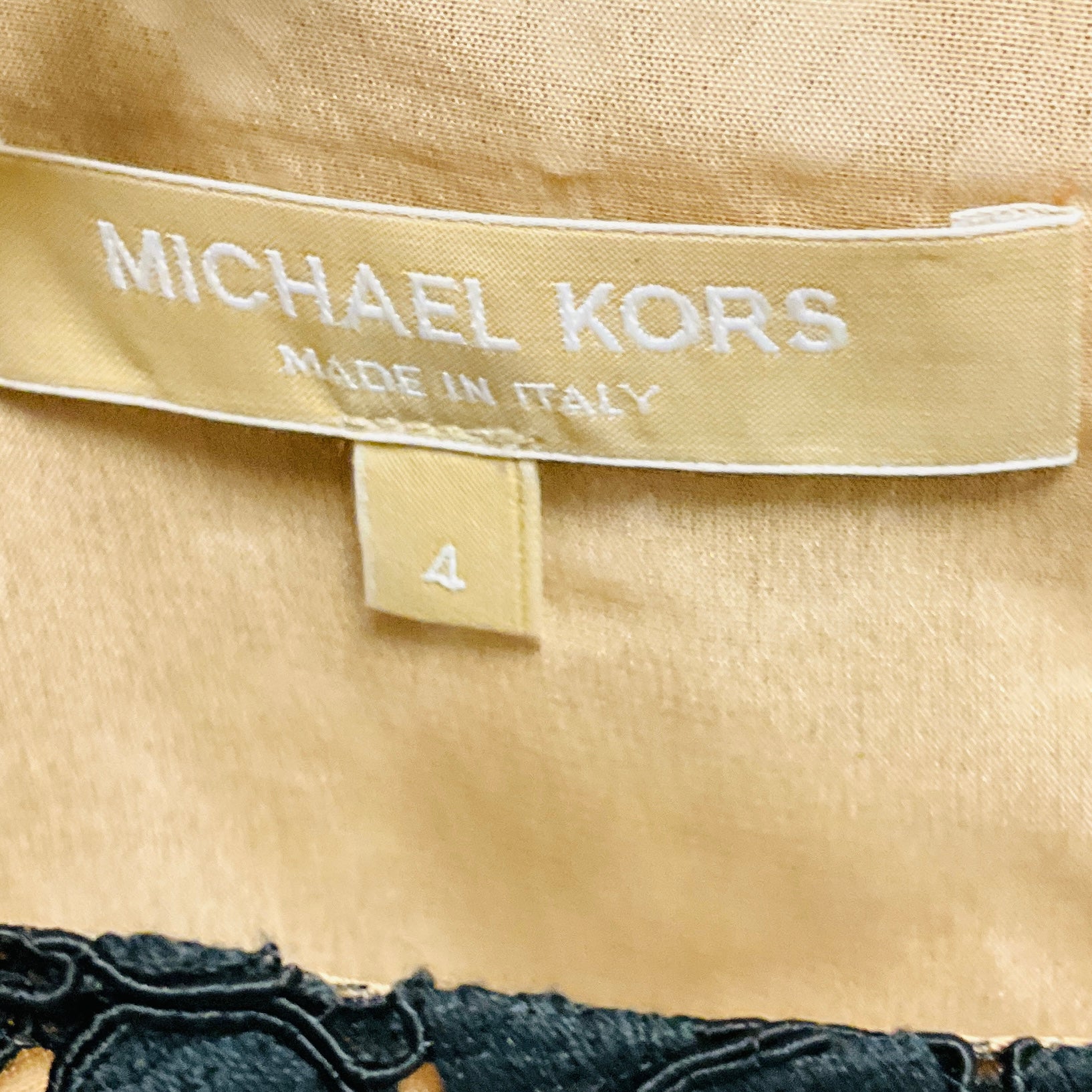 Michael Kors Collection Black Short Sleeved Lace Blouse