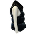 Load image into Gallery viewer, Thomas Wylde Black Silk Puffer Vest with Velvet Studded Collar
