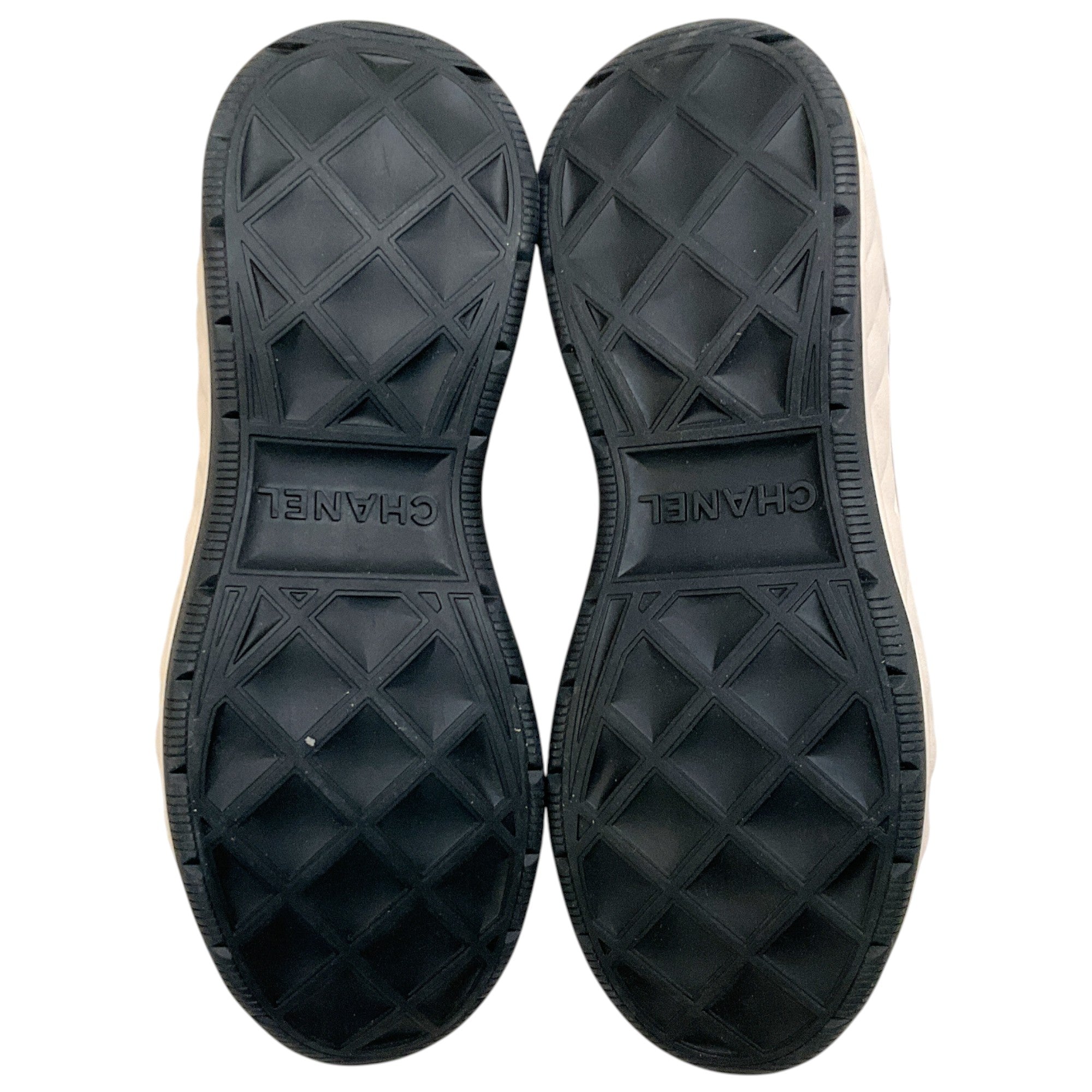 Chanel Beige Suede Interlocking CC Logo Sneakers